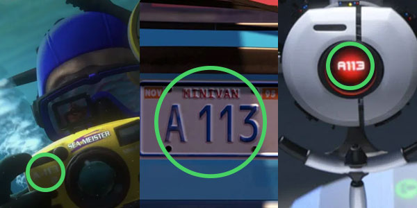 A113 Pixar Easter Eggs - WALL-E, Finding Nemo, Toy Story :: Uni-versal Extras