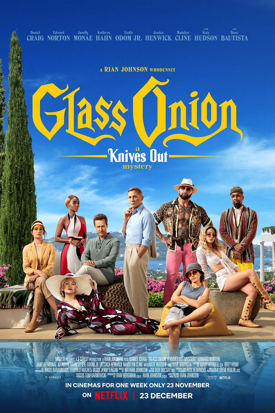 Glass Onion: A Knives Out Mystery (2022) Feature Film Poster :: Universal-Extras