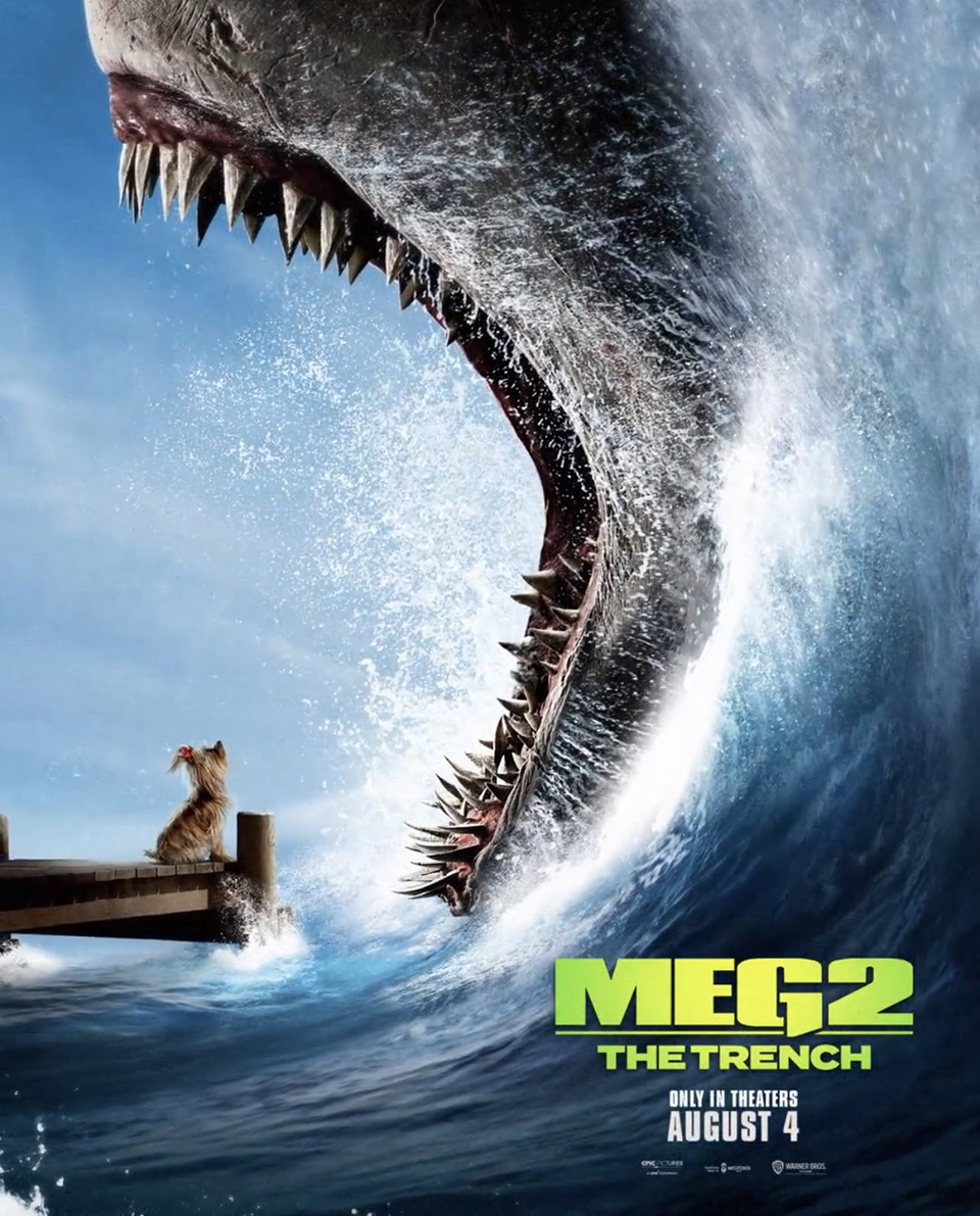 Meg 2: The Trench (2023) Feature Film Poster | Uni-versal Extras