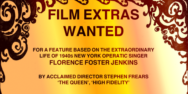 Uni-versal Extras are holding an Open Casting in London for a new feature film directed by Stephen Frears. The film